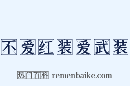 不爱红装爱武装是什么意思的图片